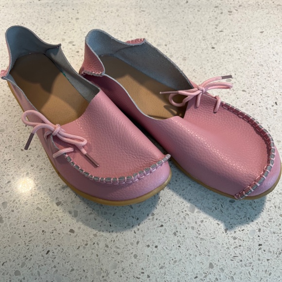 Shoes Boho Slip On Pink Leather Size 38 - Picture 2 of 8